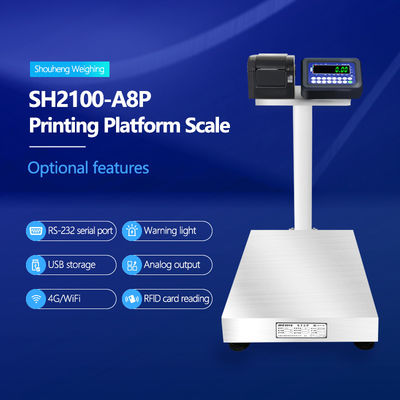 SH2100-A8P Escala de Tabela Alta precisão e Display LED 50cm*60cm Tamanho para Pesagem/Impressão
