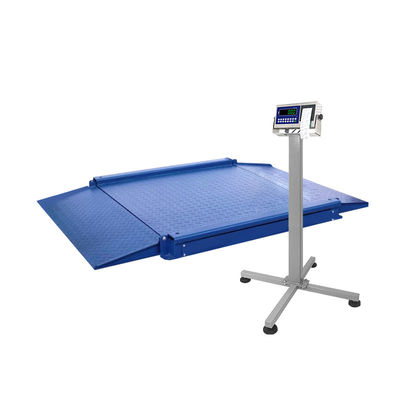 Escala de plataforma de aço carbono industrial de 1,5 m x 1,5 m Ultra baixo com rampa dobrada dupla