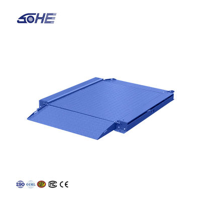 Escala de plataforma de aço carbono industrial de 1,5 m x 1,5 m Ultra baixo com rampa dobrada dupla