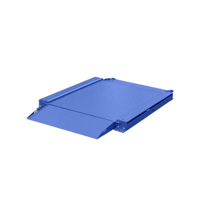 Escala de plataforma de aço carbono industrial de 1,5 m x 1,5 m Ultra baixo com rampa dobrada dupla