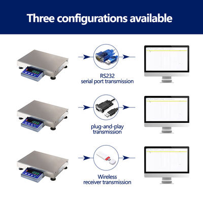 SOHE ATC 30KG Balança digital de mesa com material de qualidade alimentar e 10.5V / 1A alimentação