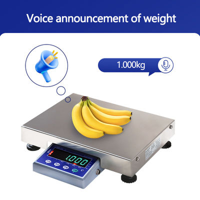 SOHE AT-B Balança eletrônica de mesa de 30 kg com anúncio de voz Comunicação Bluetooth