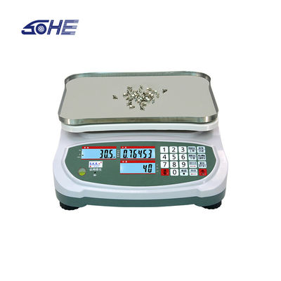 Balança de mesa de pesagem industrial com ecrã LCD e alcance máximo de 75 kg SOHE 2024