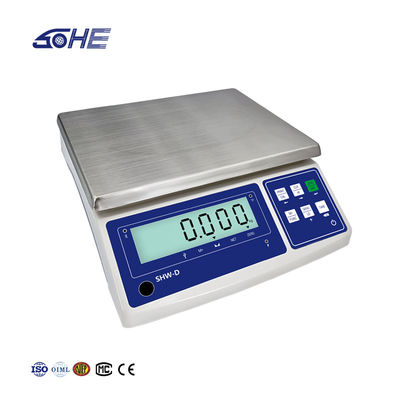 Escala de mesa de exibição LCD ABS 15KG personalizável com precisão e bateria de 6V/4000mAh