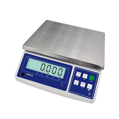 Balança de mesa de pesagem impermeável de precisão com capacidade de 15 kg e ecrã LCD personalizável