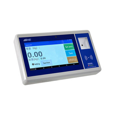 Ecrã LCD ABS de 7 polegadas Android Smart Screen com código QR Bateria Câmera Swipe Card Indicador de peso e sensor