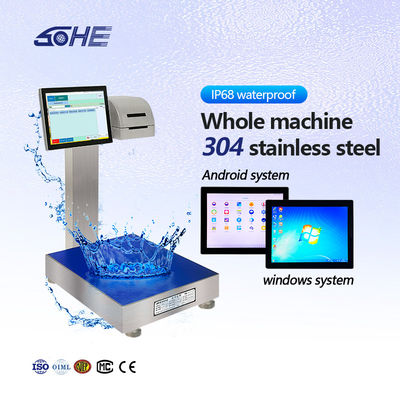 Acero inoxidável SOHE 60KG 400*500mm Balança inteligente para abate e corte de carne
