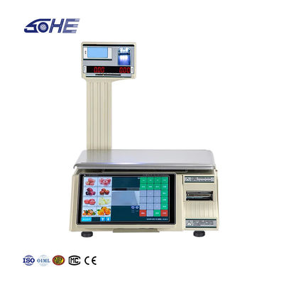 Display LCD Inteligente Tabela de códigos de barras Escala SHW-TMF6 para 30 kg Capacidade