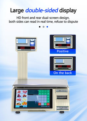 Display LCD Inteligente Tabela de códigos de barras Escala SHW-TMF6 para 30 kg Capacidade