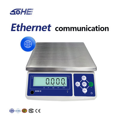 Escala de tabela de funções Ethernet SHWDL-15KG com ecrã LCD e alimentação AC/DC
