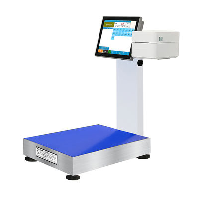 Display LCD Tipo 15-100kg Max Range Android Escala de impressão de etiquetas para processamento de carne de porco e de bovino