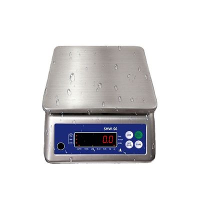 ODM suportado tela dupla 30kg mesa à prova d'água balança eletrônica com ecrã LED