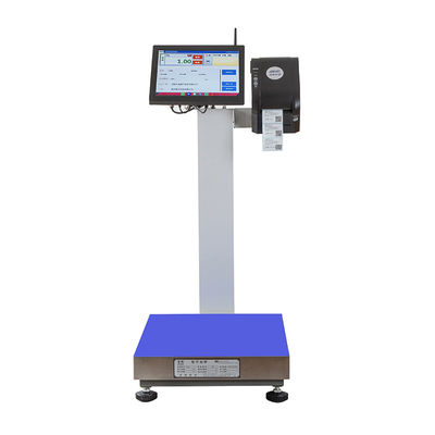 Display LCD de 15 polegadas 15-500kg Dock de processamento de frutos do mar Imprimir etiquetas Android Escala -10-40C