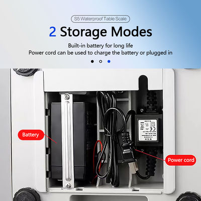 SOHE S5 Escala de aço inoxidável de 3 kg com tela LED dupla e classificação de resistência à água IP68