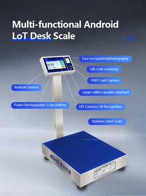 Blue Sohe Android Smart Scale de 7 polegadas com coleção de cartões ID/IC/RFID e sistema de entrada-saída da Internet das Coisas