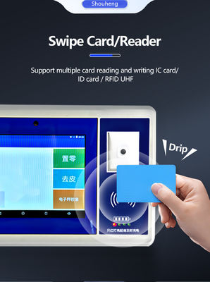 Blue Sohe Android Smart Scale de 7 polegadas com coleção de cartões ID/IC/RFID e sistema de entrada-saída da Internet das Coisas