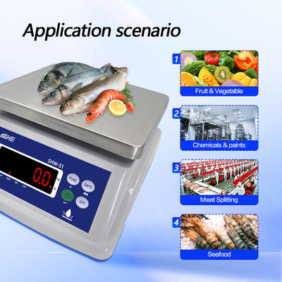 Bateria 6V/5Ah Escala à prova d'água 30KG com estrutura de dupla camada e sensor de precisão