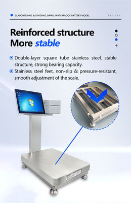 30cm * 40cm Tamanho da mesa Imponente à água Balança inteligente simples com bateria incorporada