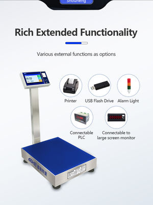 Faixa máxima de 200 kg Industrial Android Smart Scale com tela de 7 polegadas e LCD