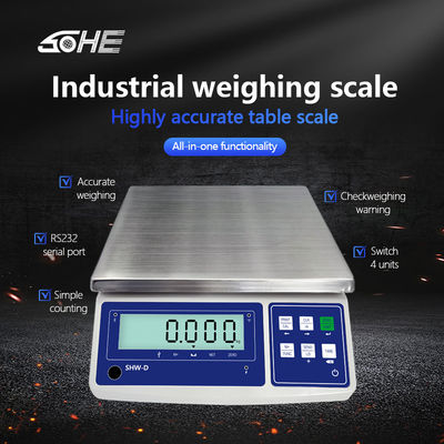 Pesagem industrial SOHE WD 3KG com ecrã LCD e energia AC220V/50HZ