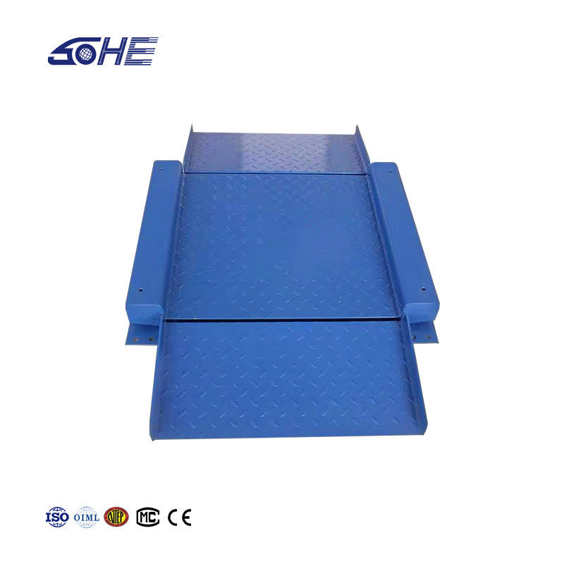 Escala de plataforma de aço carbono industrial de 1,5 m x 1,5 m Ultra baixo com rampa dobrada dupla