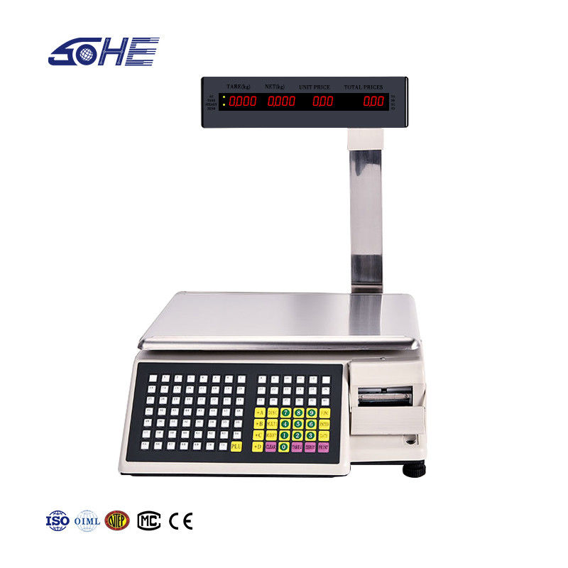 Escala de tabela de códigos de barras de impressão avançada SHW-TMB 30kg com potência AC 100-240V/DC21V