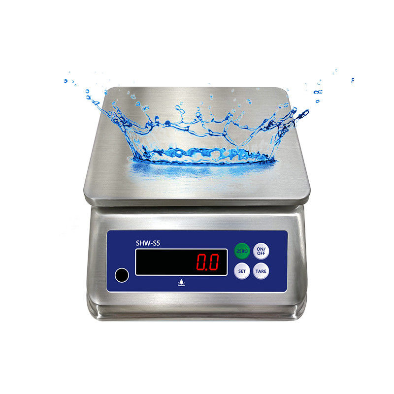15 kg S5 Double Screen Tabela impermeável de aço inoxidável Balança eletrônica para -10 C-40 C
