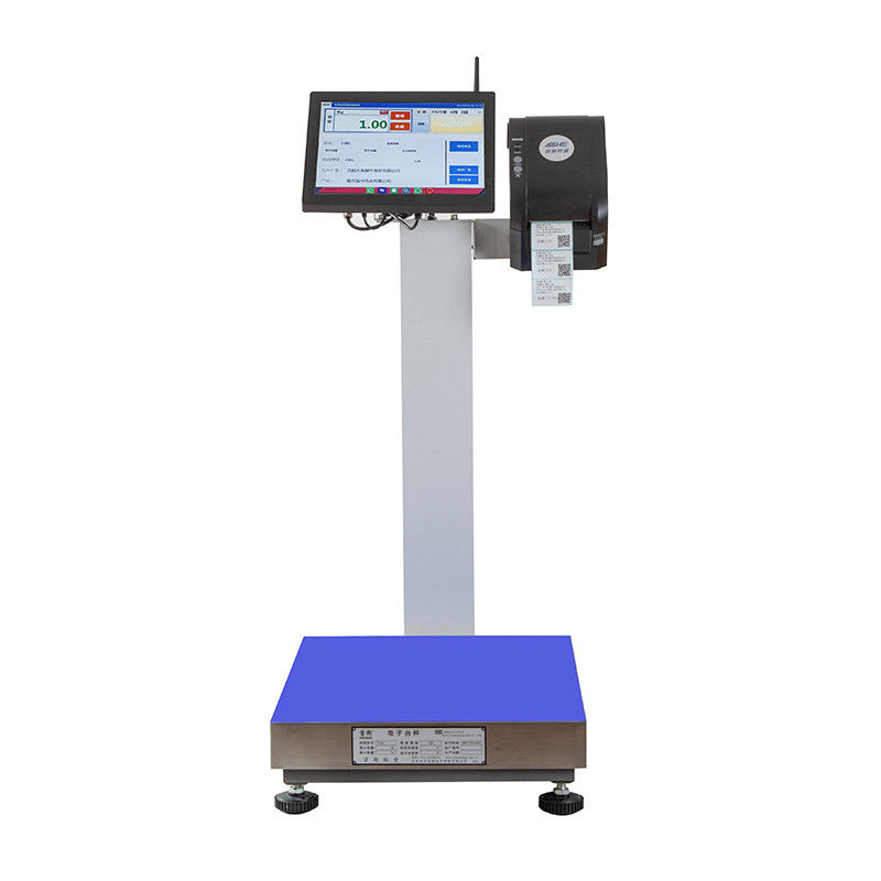 Display LCD de 15 polegadas 15-500kg Dock de processamento de frutos do mar Imprimir etiquetas Android Escala -10-40C