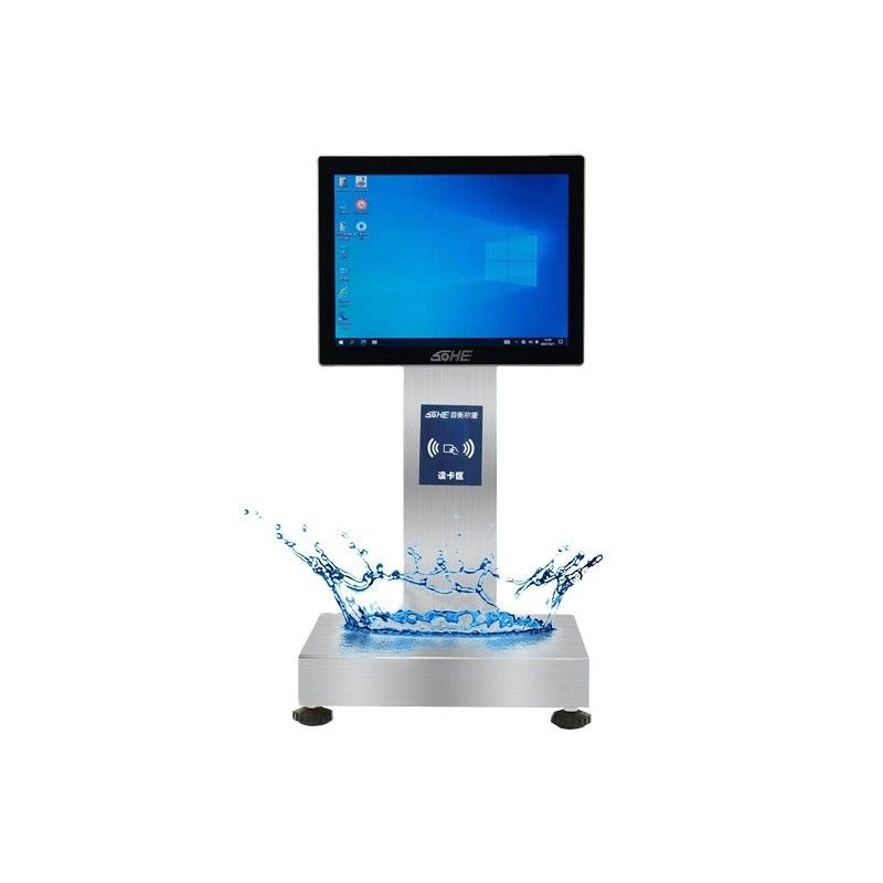 1- 15kg/5g Capacidade Smart Card Piece Weighing Scale com tela sensível ao toque à água de 12 polegadas